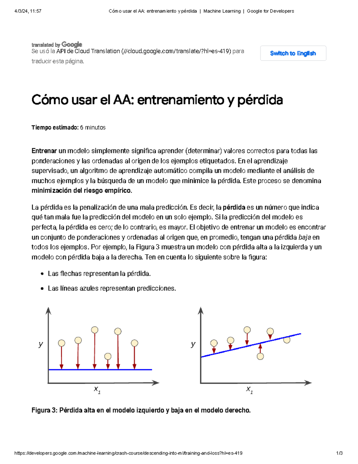 C mo usar el aa entrenamiento y p rdida machine learning google for