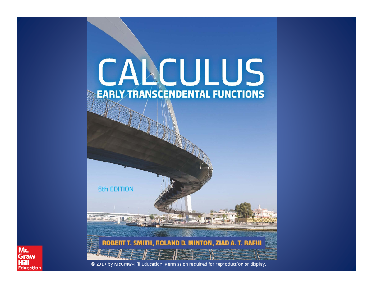 Smith Minton Rafhi Calculus ET 5e C14 S01 - caclculus 1 - Math205 ...