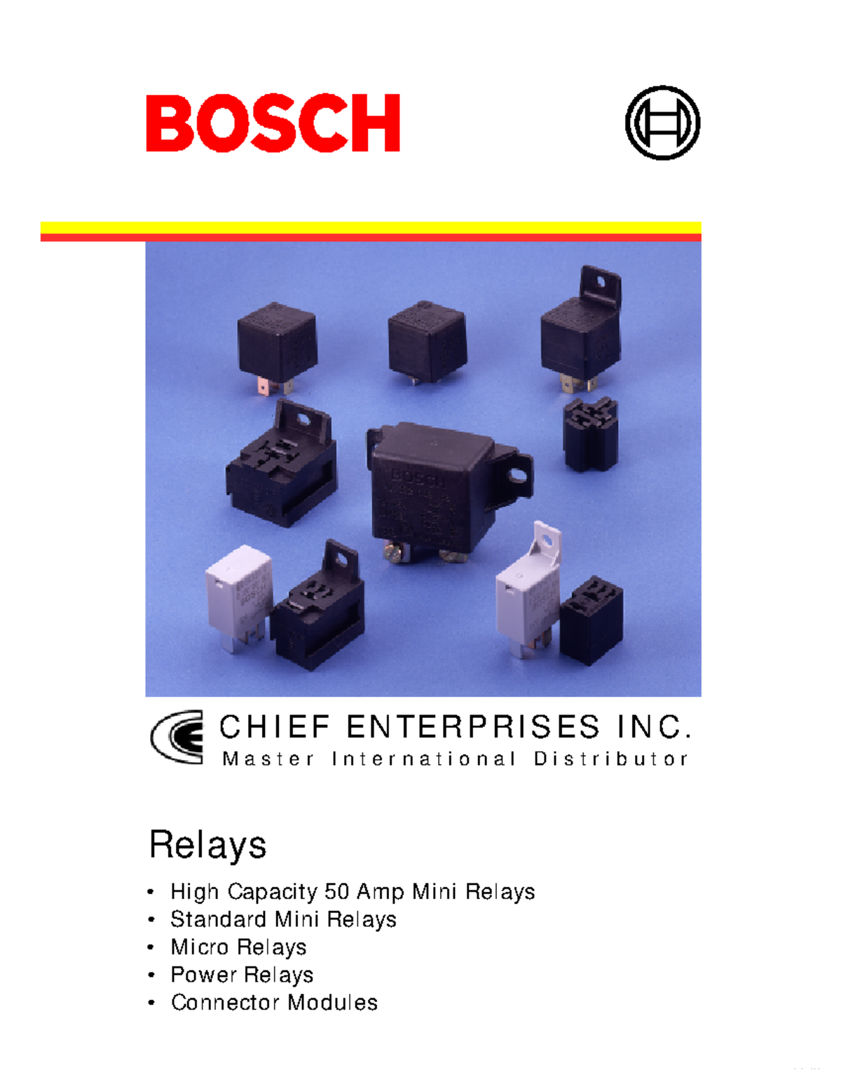 Relevador Bosch Relays • High Capacity 50 Amp Mini Relays • Standard