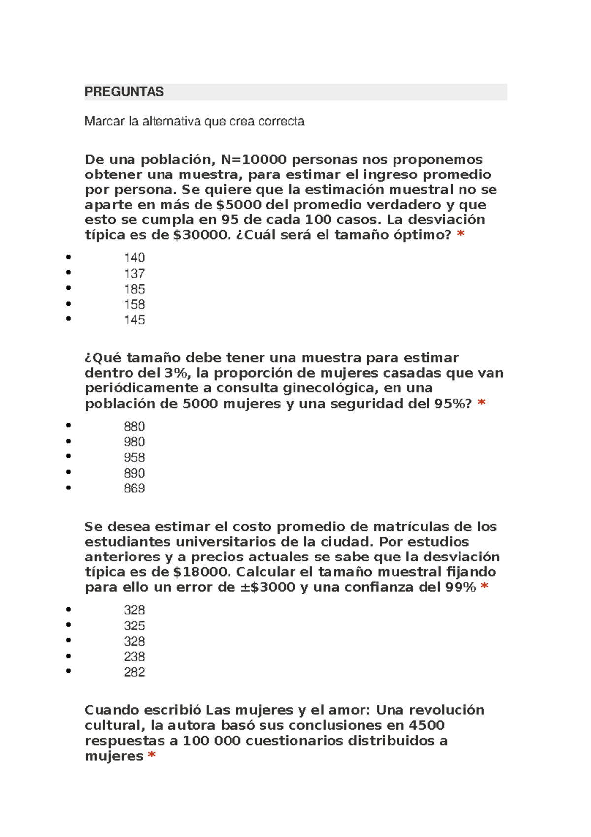 Examen 20 Noviembre 2018 Preguntas Estad stica Social I EE102 