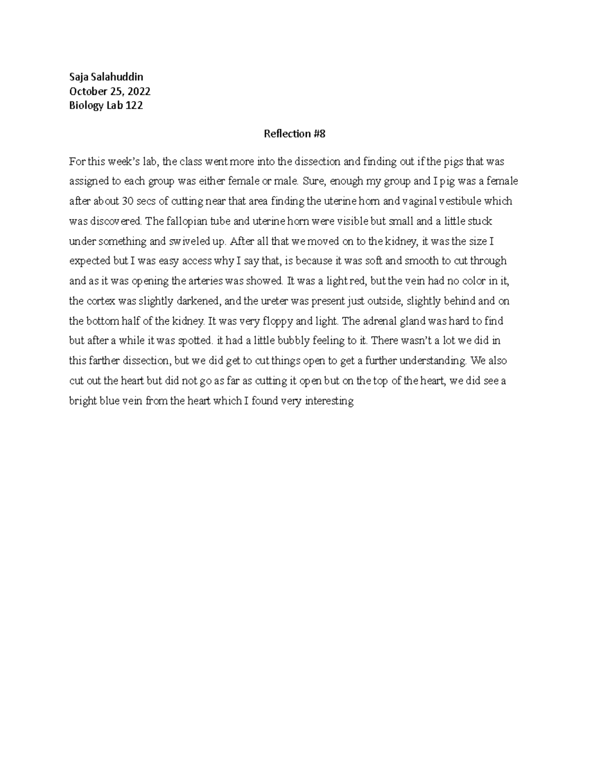 Reflection dissection 8 or 9 Saja Salahuddin October 25, 2022