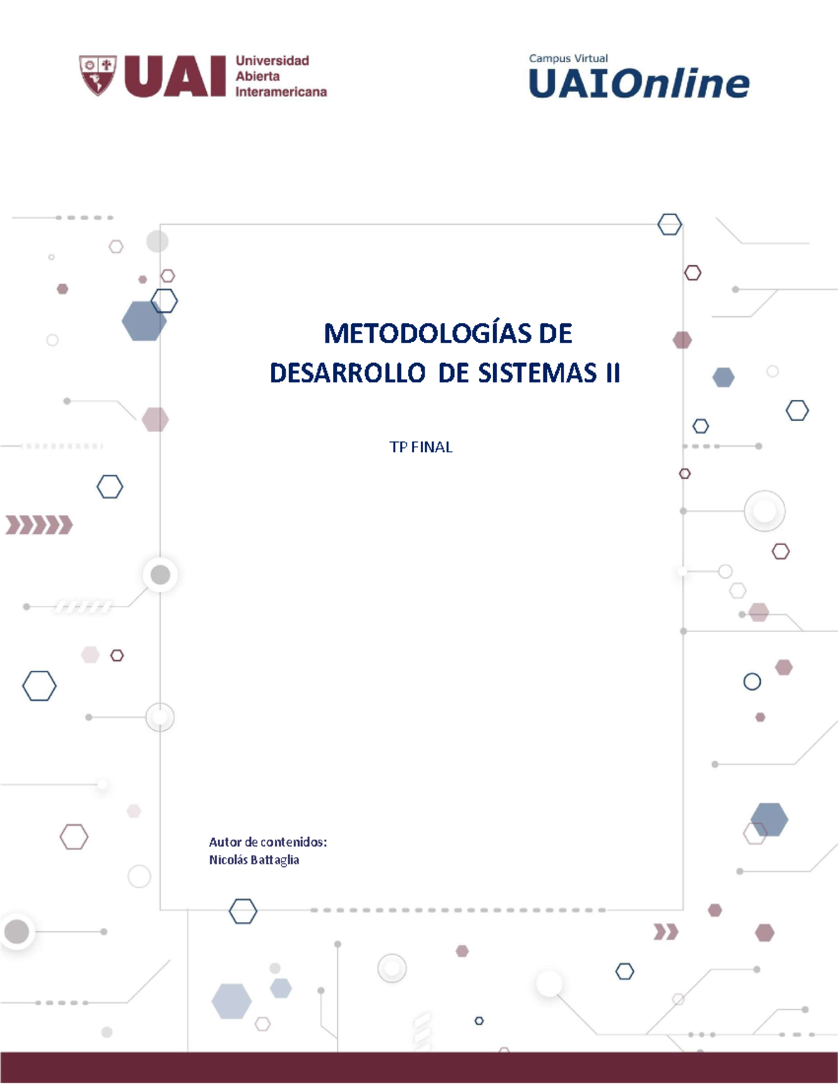 TP Final MDS2 - TP/Parcial segunda parte - METODOLOGÍAS DE DESARROLLO ...