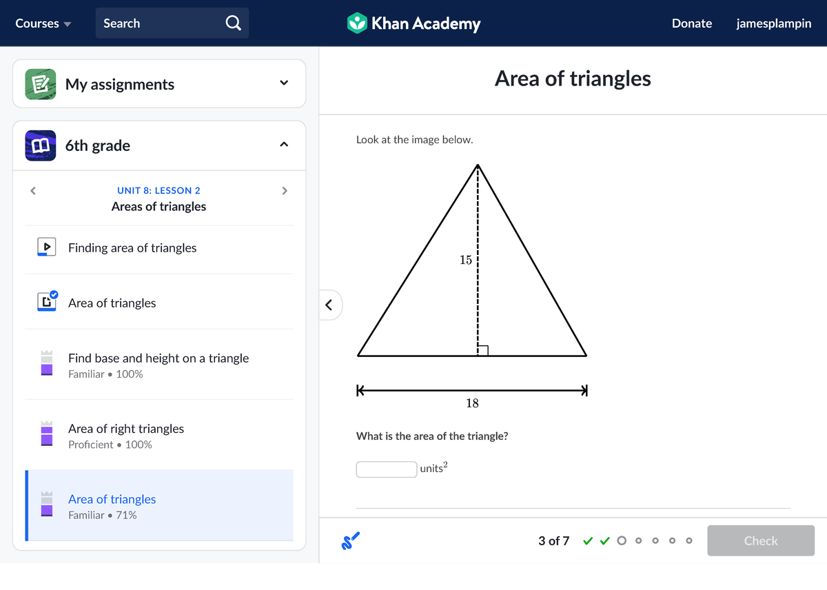 Area of triangles (practice) Khan Academy BIOL 103 Area of