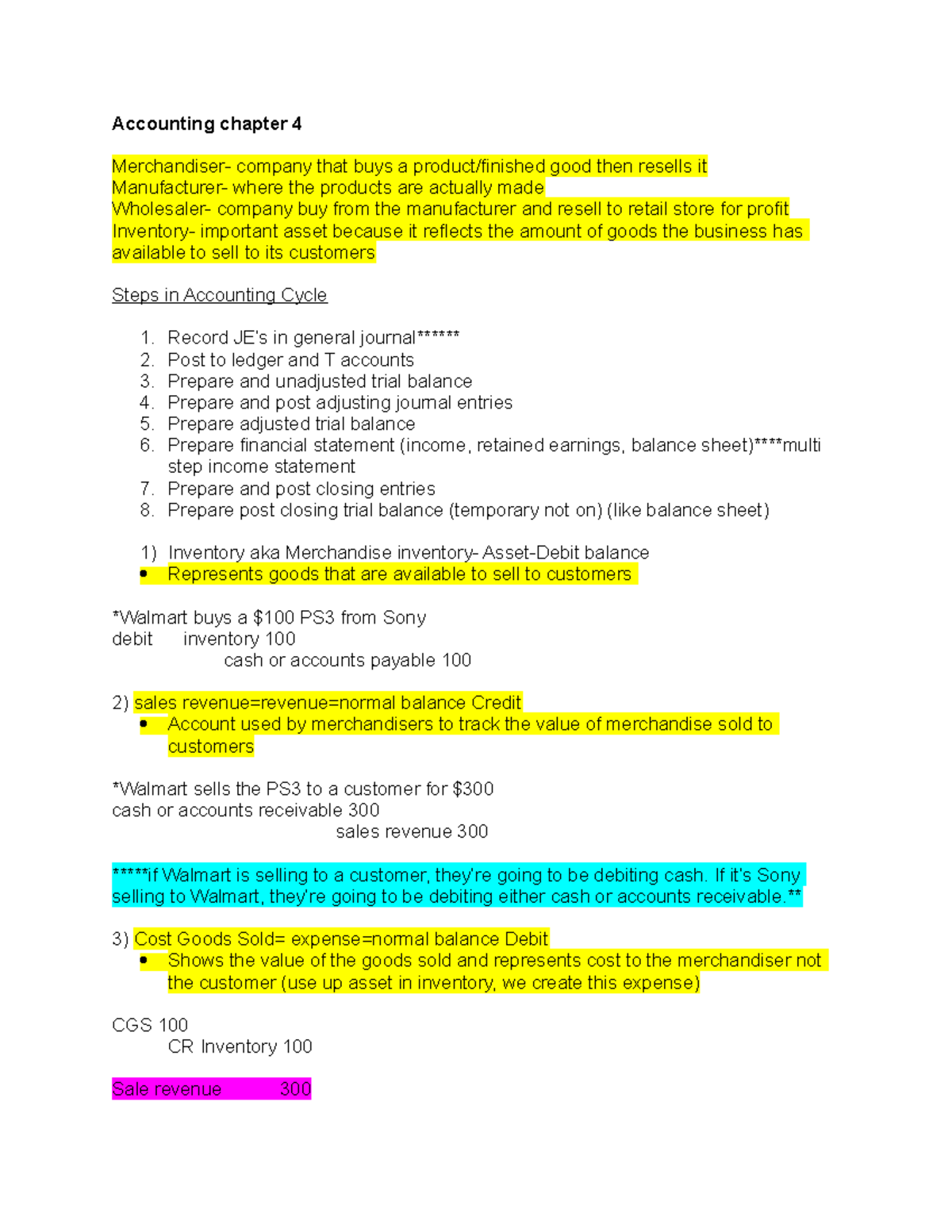 Accounting 2521 Chapter 4 Ecu Studocu