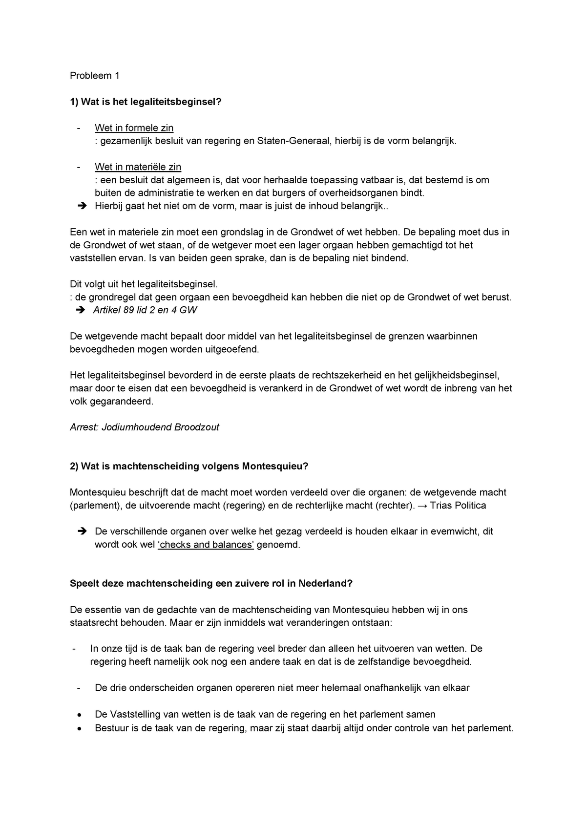 Werkgroep 1-8, Vragen En Uitwerkingen - Probleem 1 Wat Is Het ...