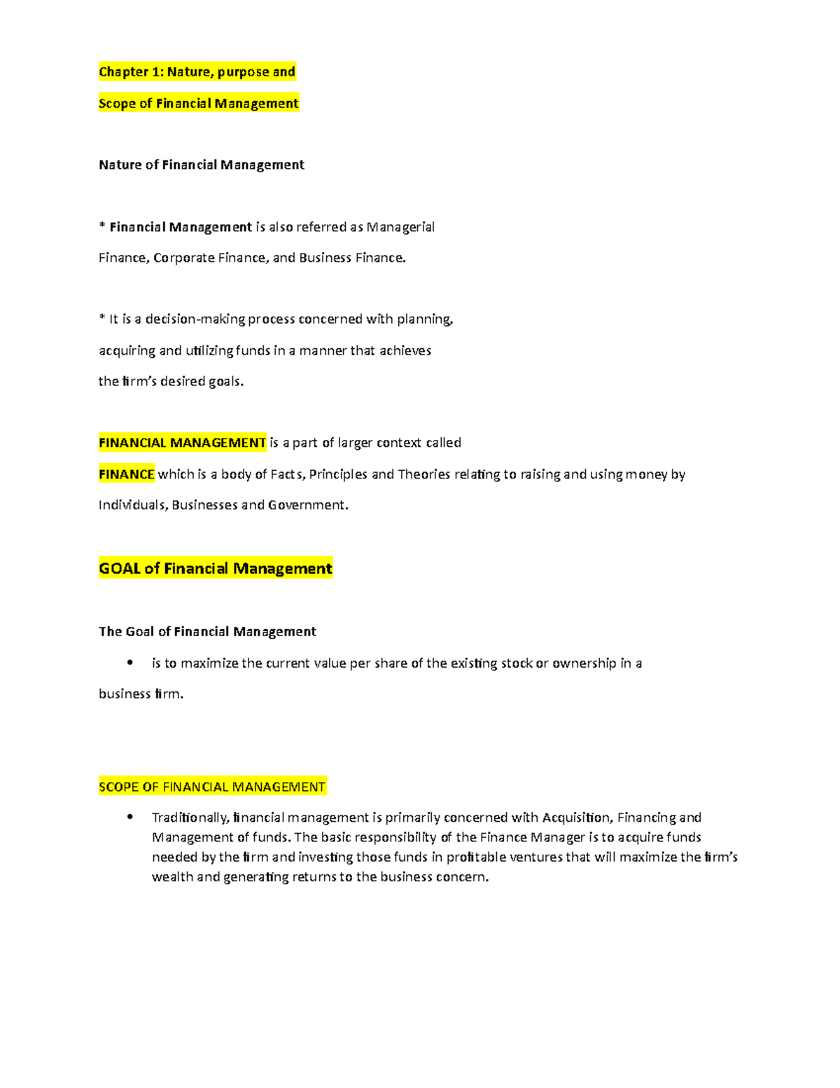 Legal Forms OF Business Organizations - Chapter 1: Nature, purpose and ...