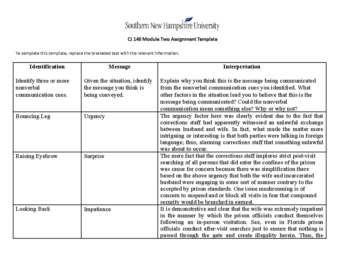 CJ140.week.two.assignment - CJ 140 Module Two Assignment Template To ...