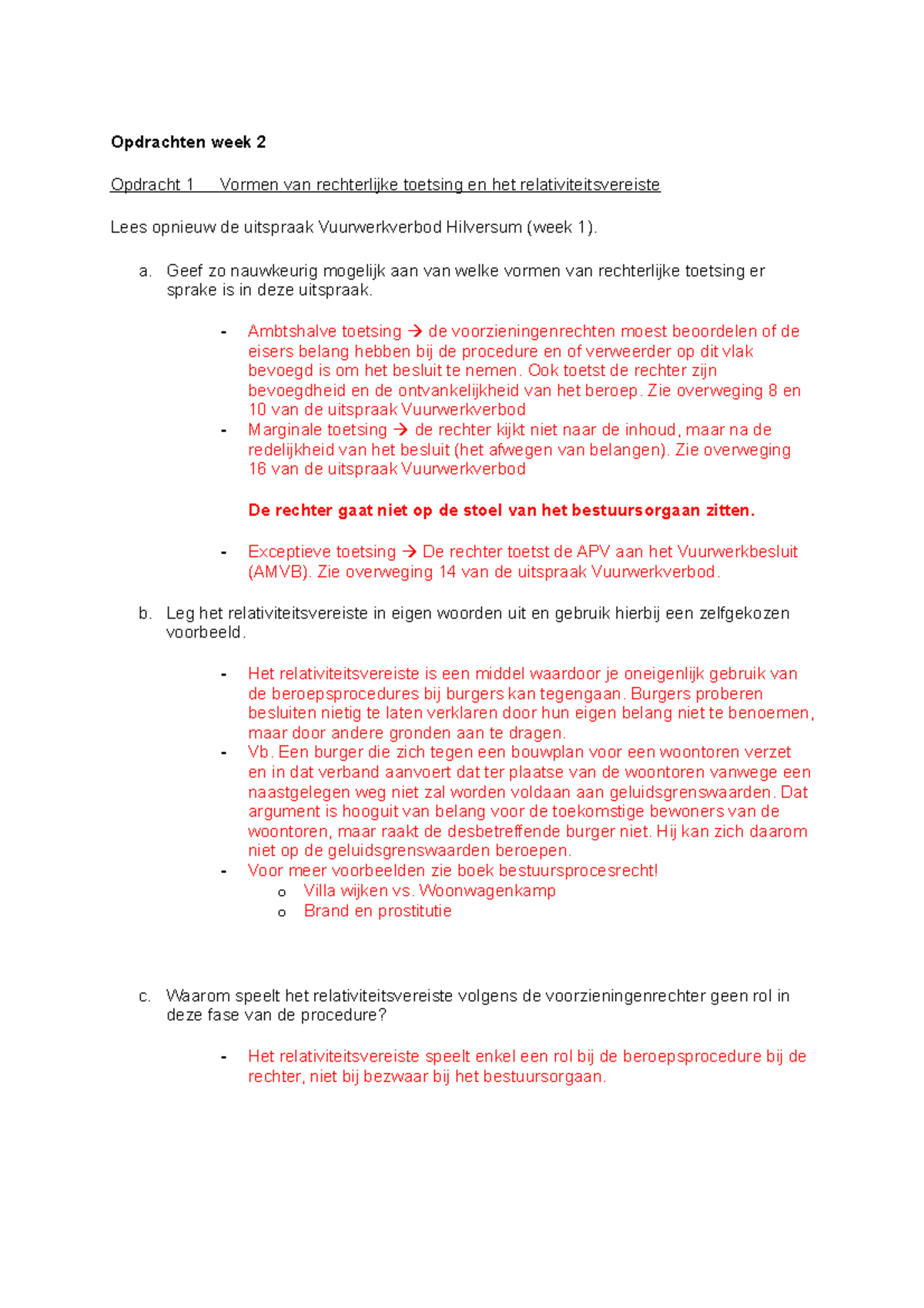 Bestuursprocesrecht Week 2 Opdrachten - Bestuurs(proces)recht - Avans ...