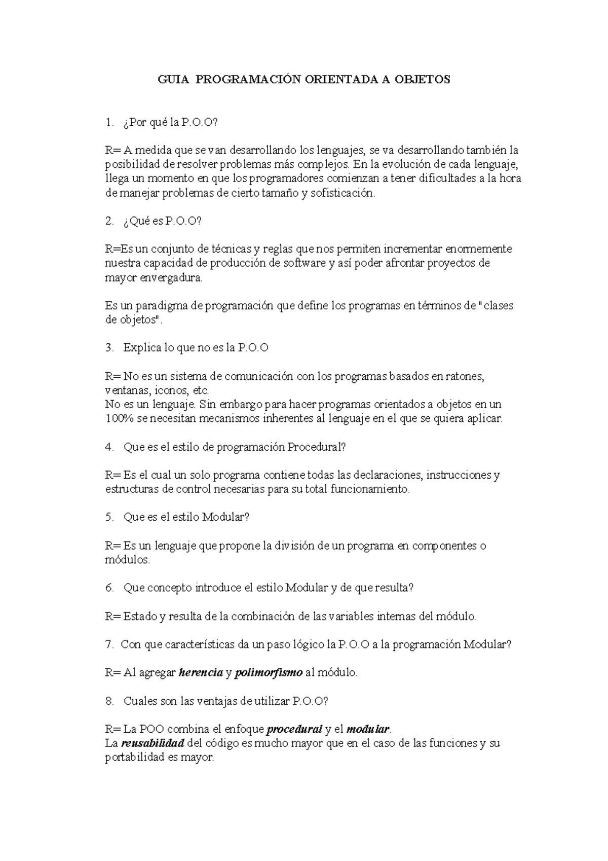GUIA Programación Orientada A Objetos - GUIA PROGRAMACI”N ORIENTADA A ...