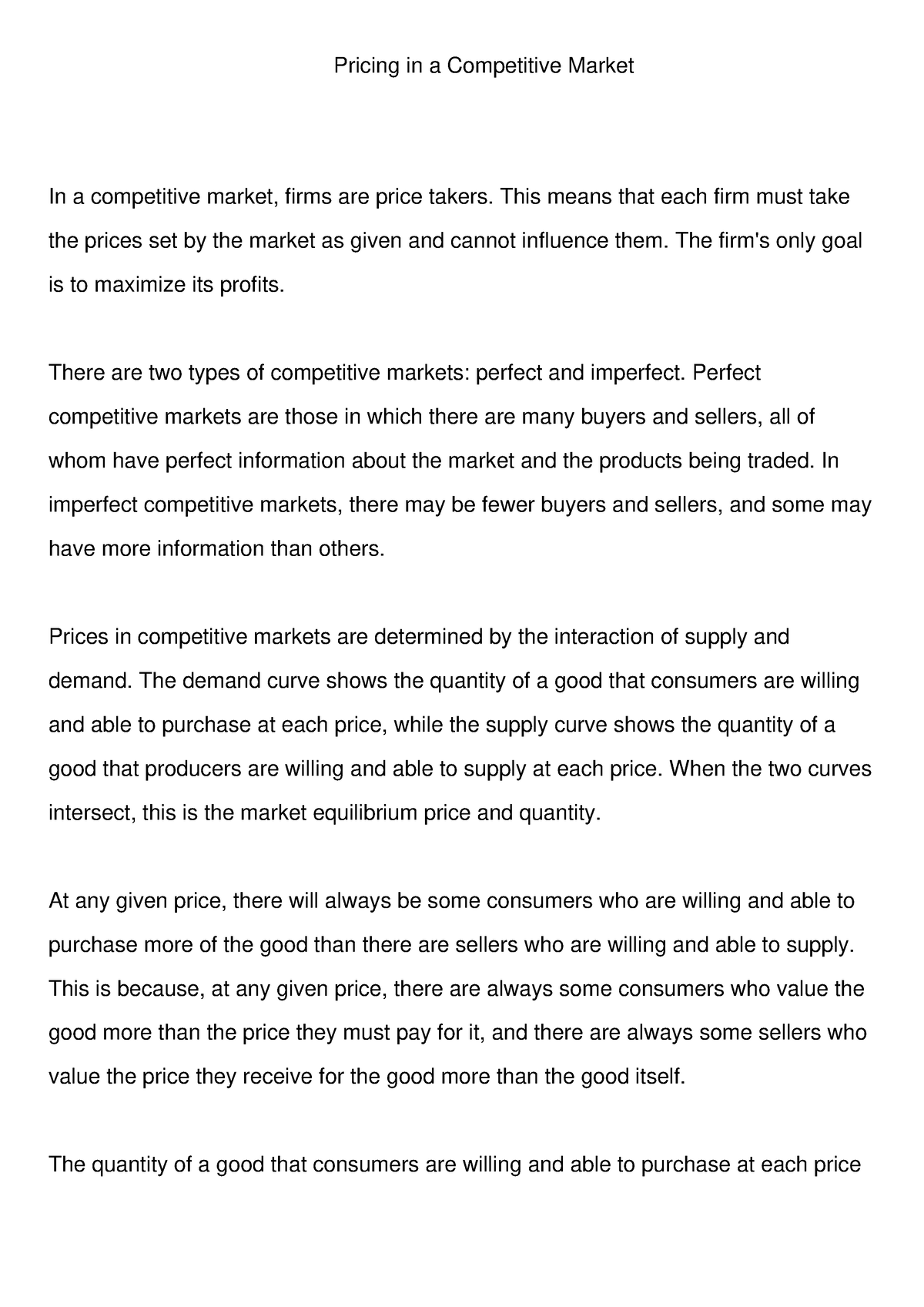 pricing-in-a-competitive-market-this-means-that-each-firm-must-take