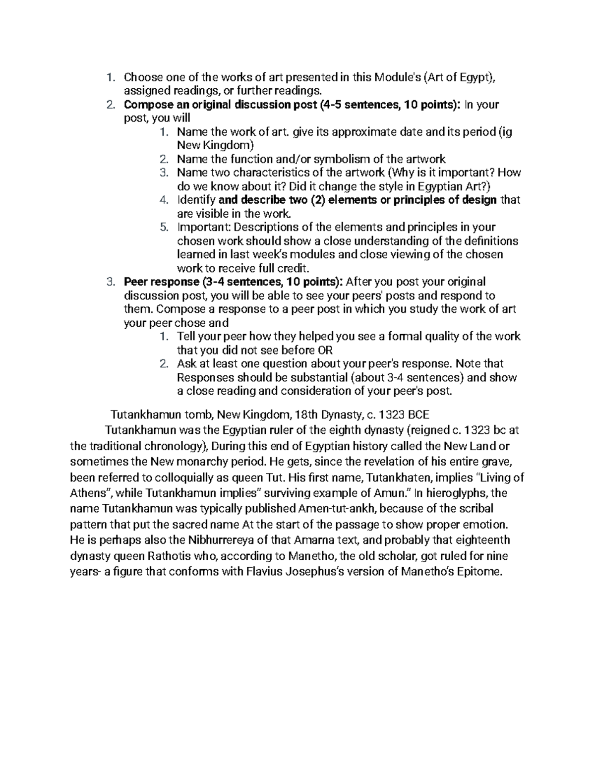 Art 91 M5 Discussion Art 91 Choose one of the works of art presented in this Module's (Art