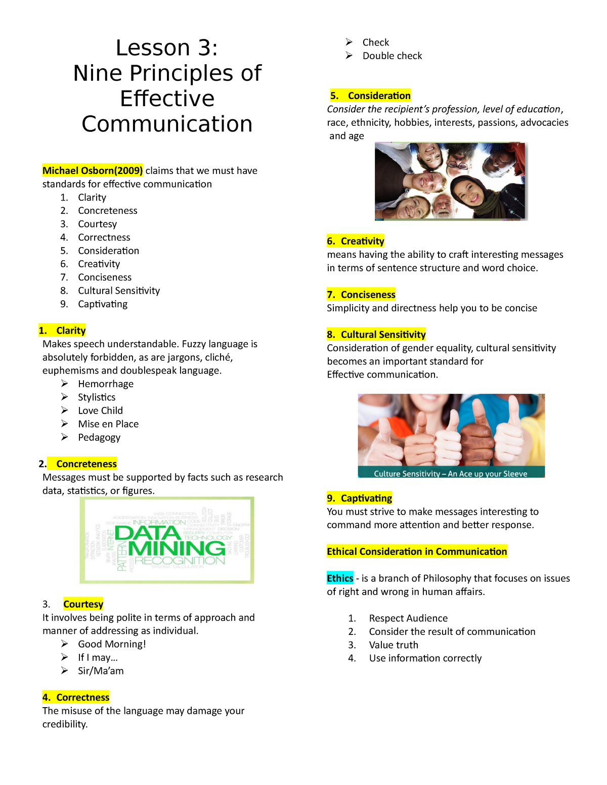 essential principles of online communication essay