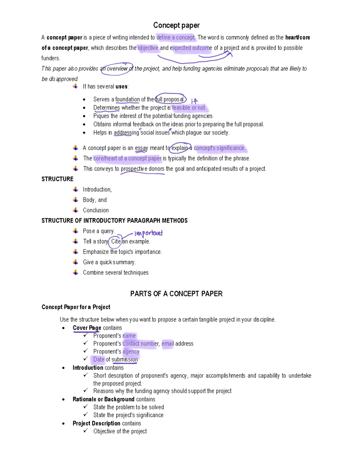 EAPP-REV - Reviewer - Concept paper A concept paper is a piece of ...