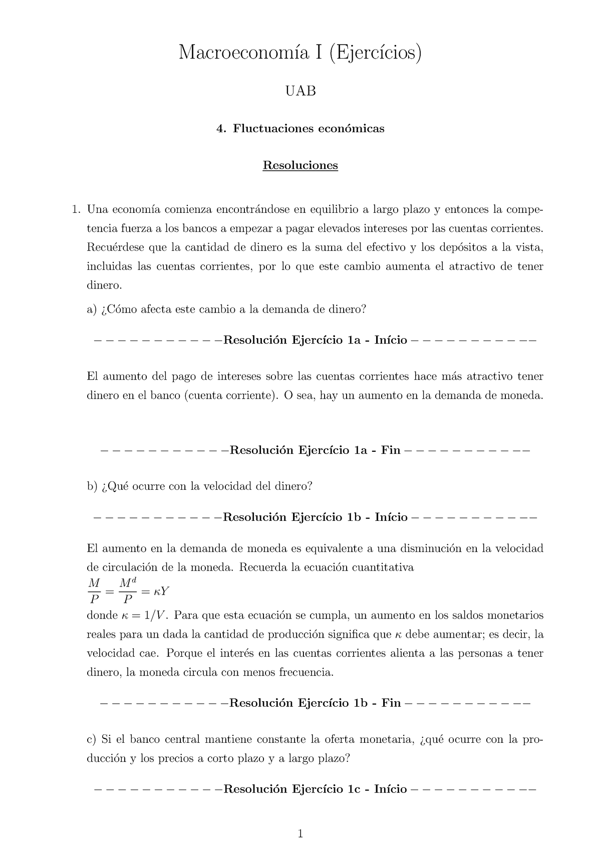 Ejercicios T4 - Resolución - Macro - Macroeconom ́ıa I (Ejerc ́ıcios ...