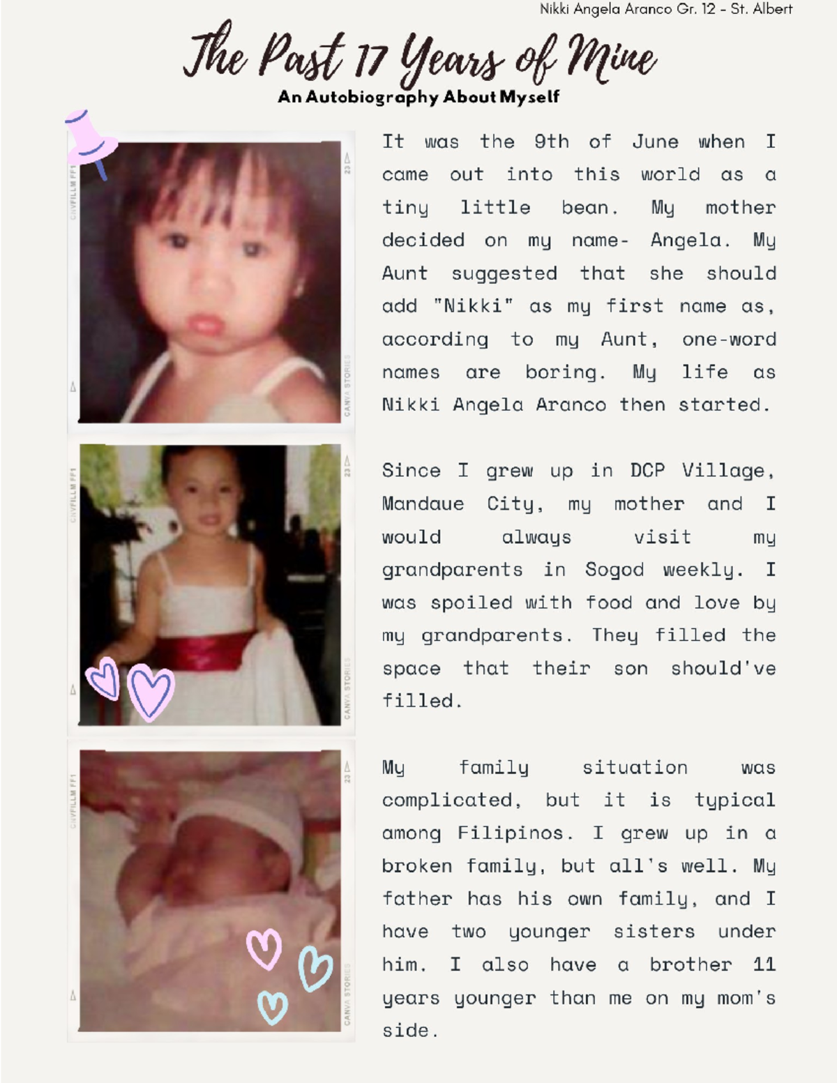 Autobiography visual data 3