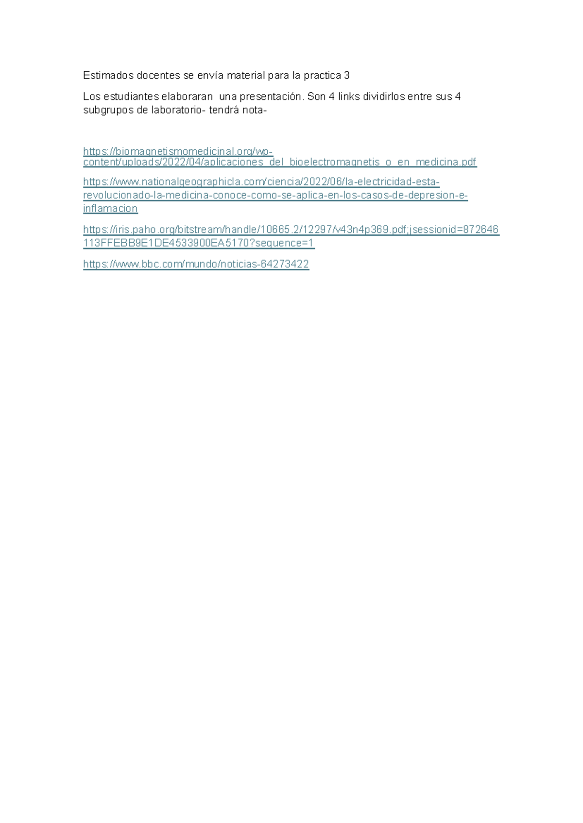 Material para la practica 3 - Son 4 links dividirlos entre sus 4 ...