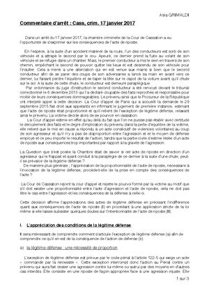 Cass. Crim. 26 Févr. 2020, N° 19-80641 - FICHE D’ARRÊT DROIT PÉNAL Doc ...