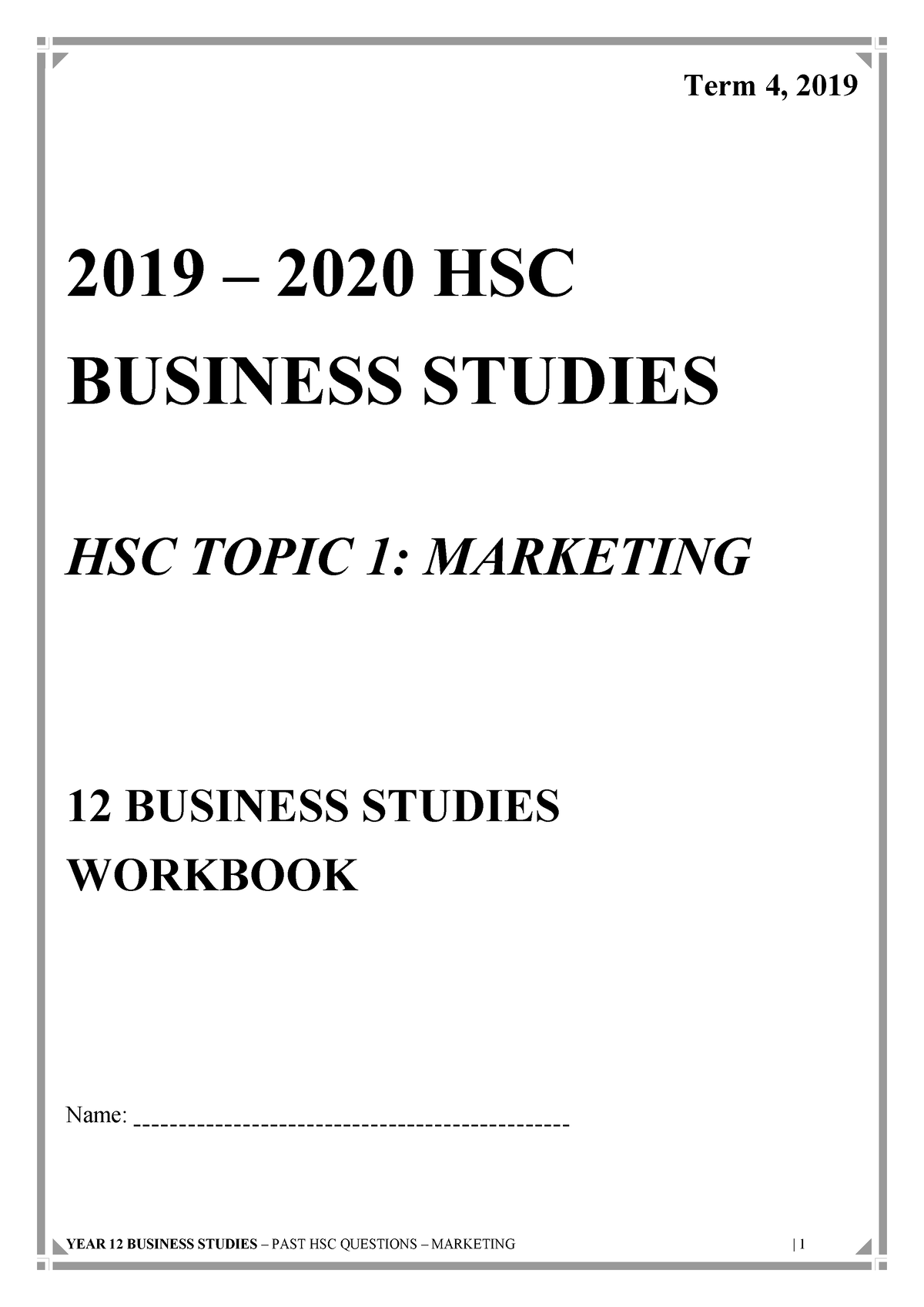 hsc business studies essay questions