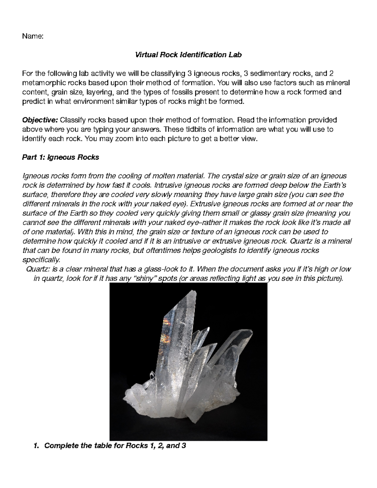 Virtual Rock ID Lab ok kokkokoko she wanna see Name Virtual Rock