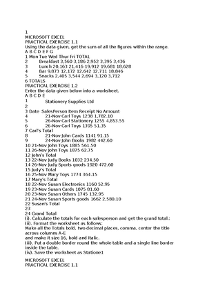 MS Word Practical Questions - (I inch = 2) Task 2: Format the following ...