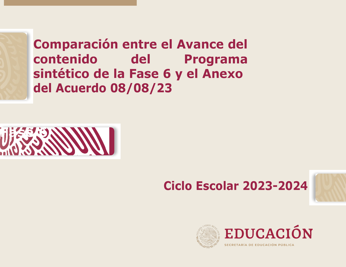 Comparativo Programa Sintetico Fase 6 - Fase 6 Comparación Entre El ...