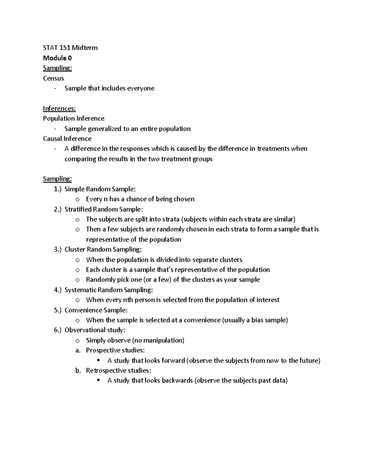 STAT 151 Midterm backbones - STAT 151 Midterm Module 0 Sampling: Census ...