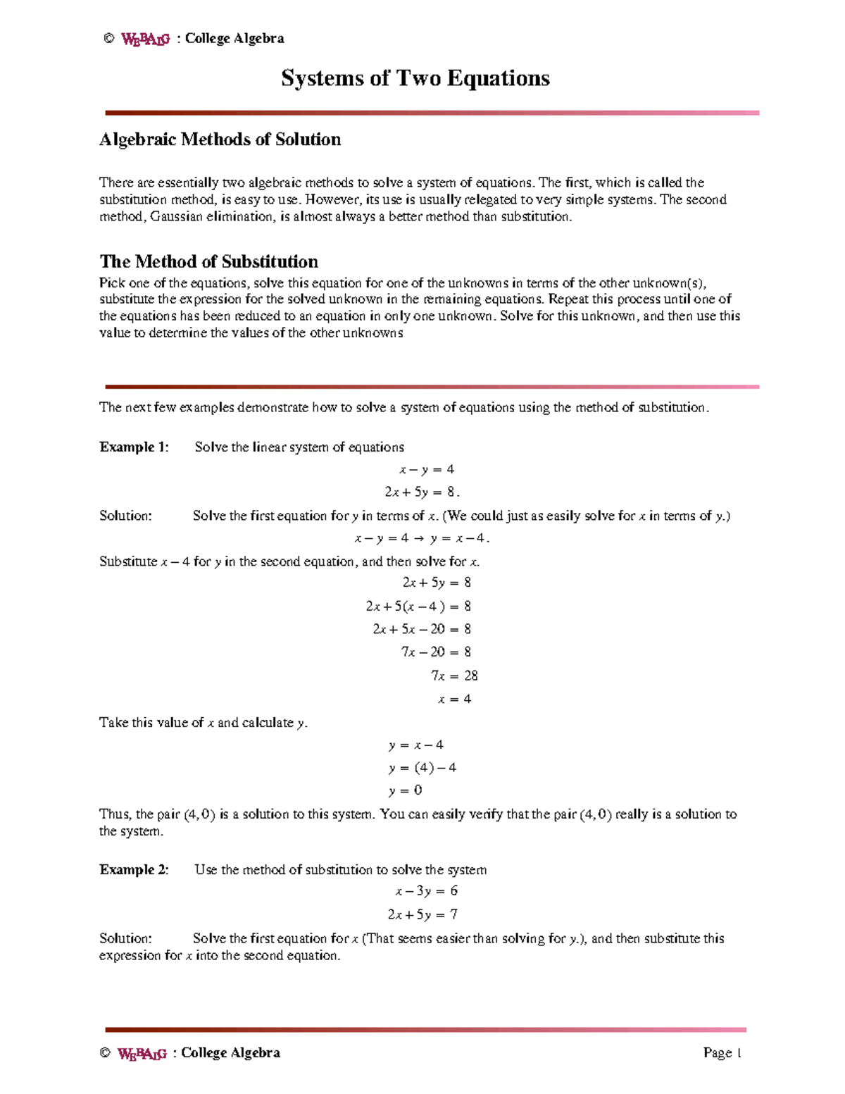 Ssys2eq01 Math 111 Calculus I Studocu