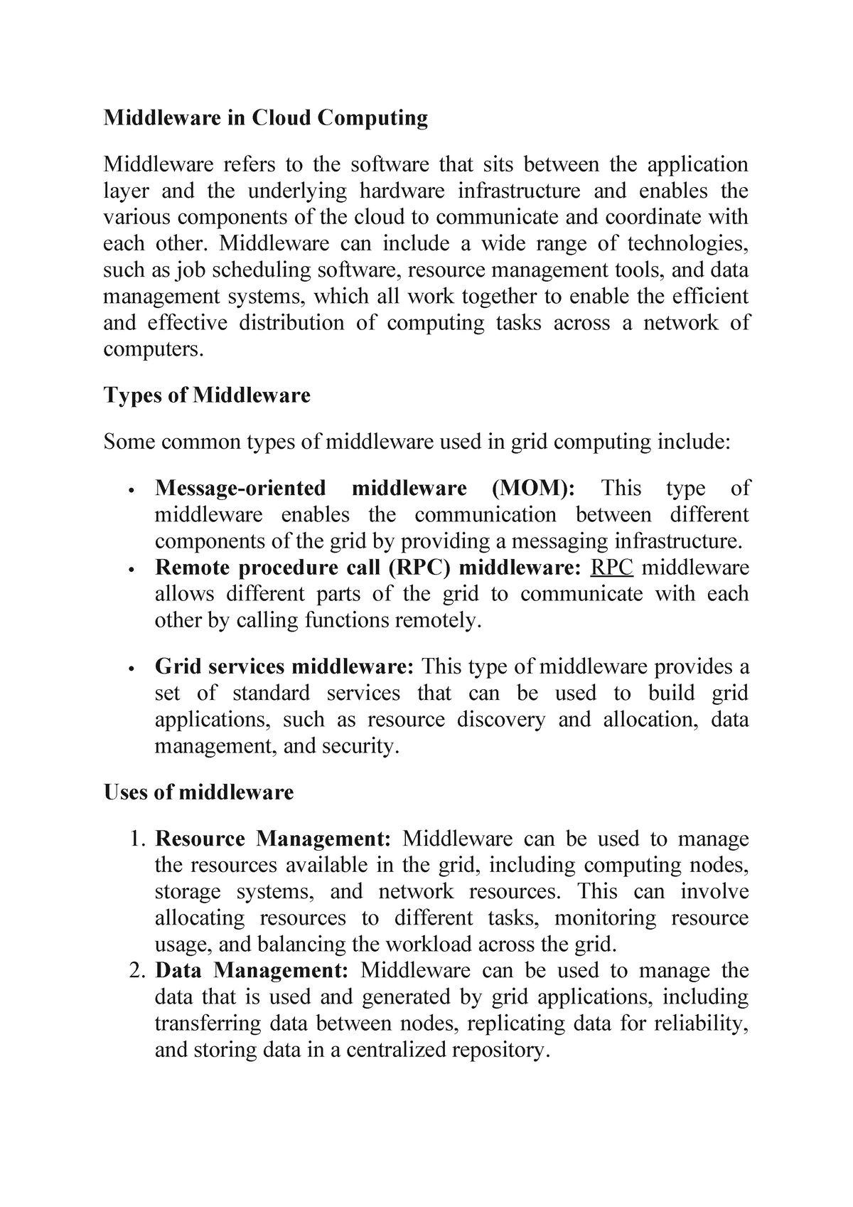 Middleware - cloud computing - Middleware in Cloud Computing Middleware ...