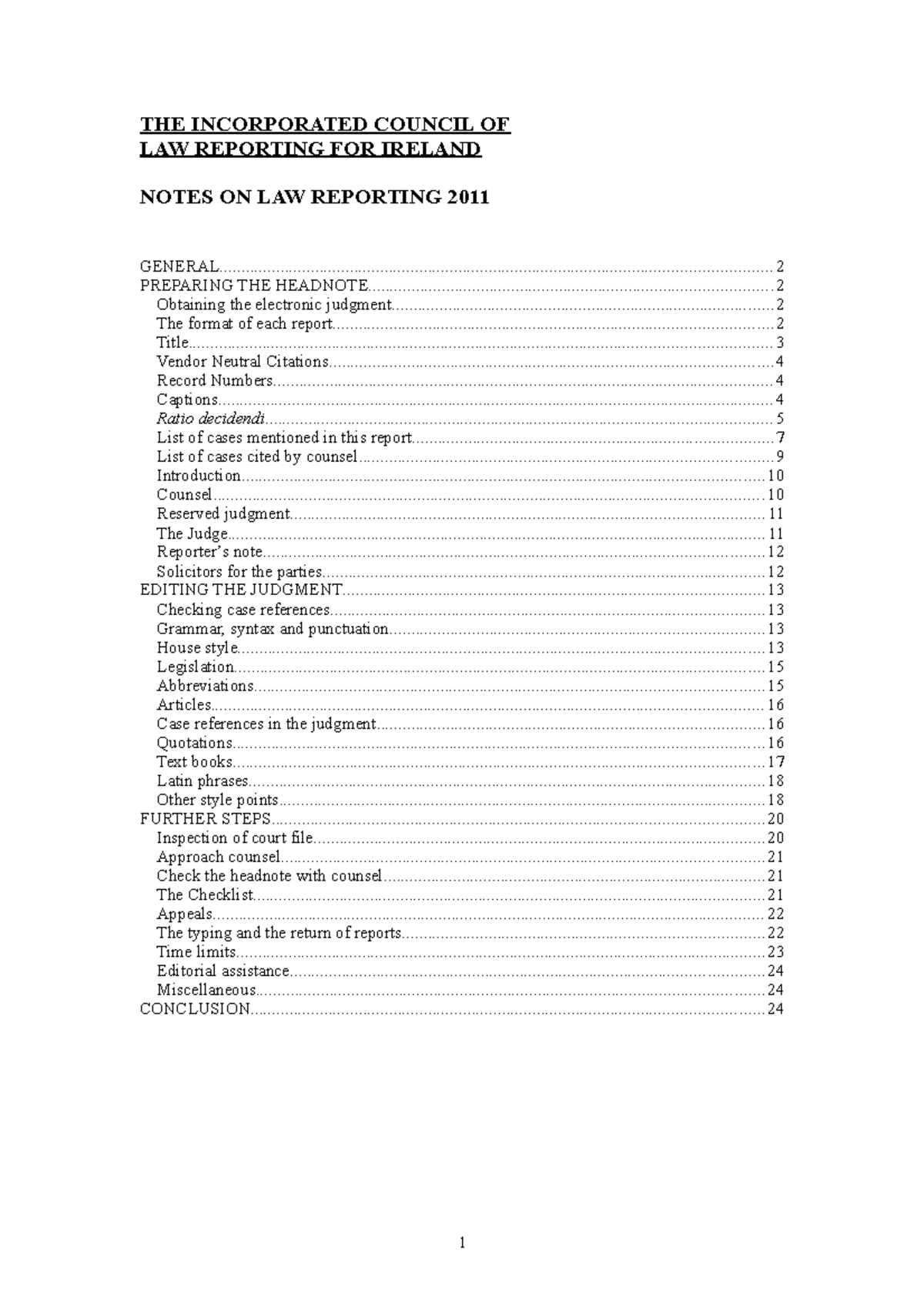 Notes-2011 - how to write a head note - THE INCORPORATED COUNCIL OF ...