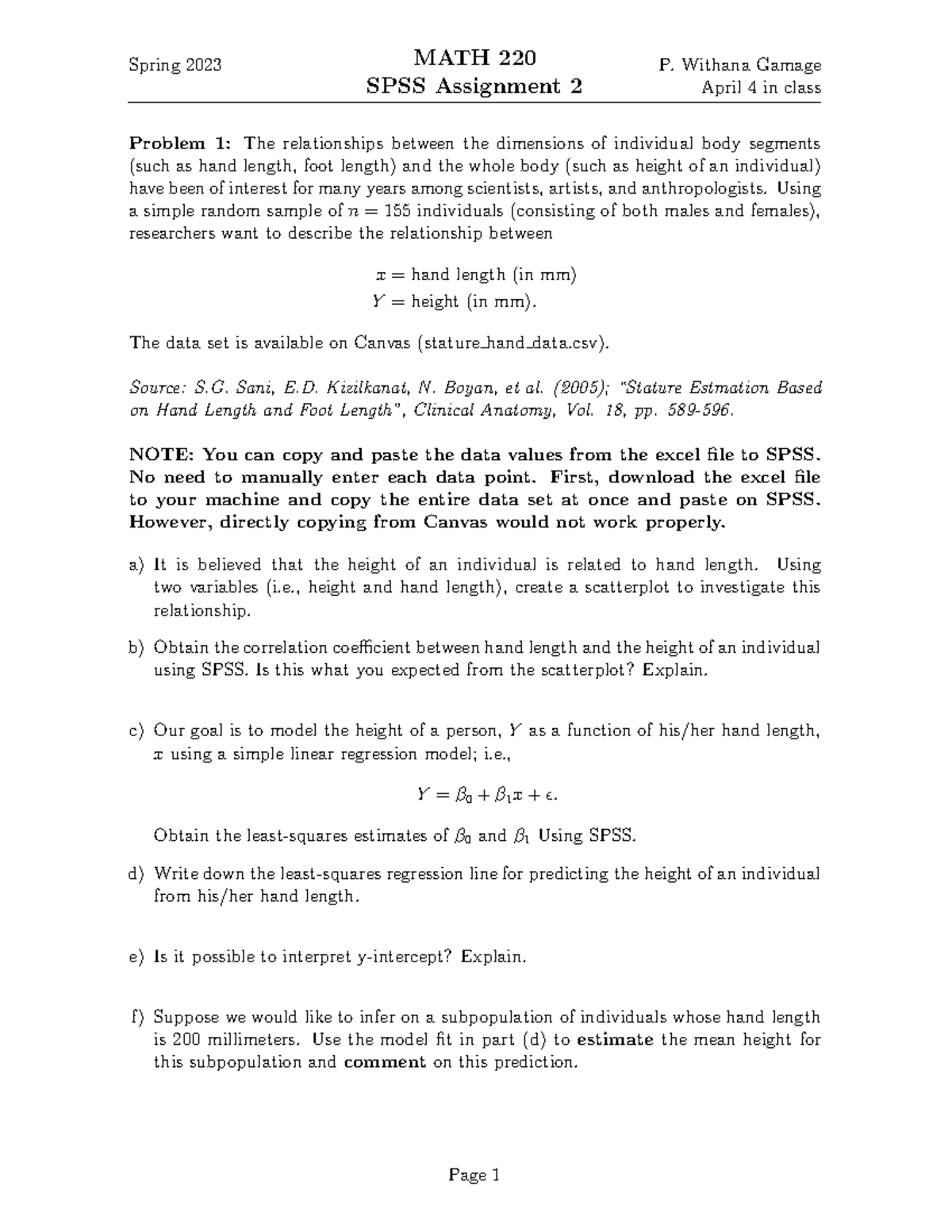 spss assignment 2