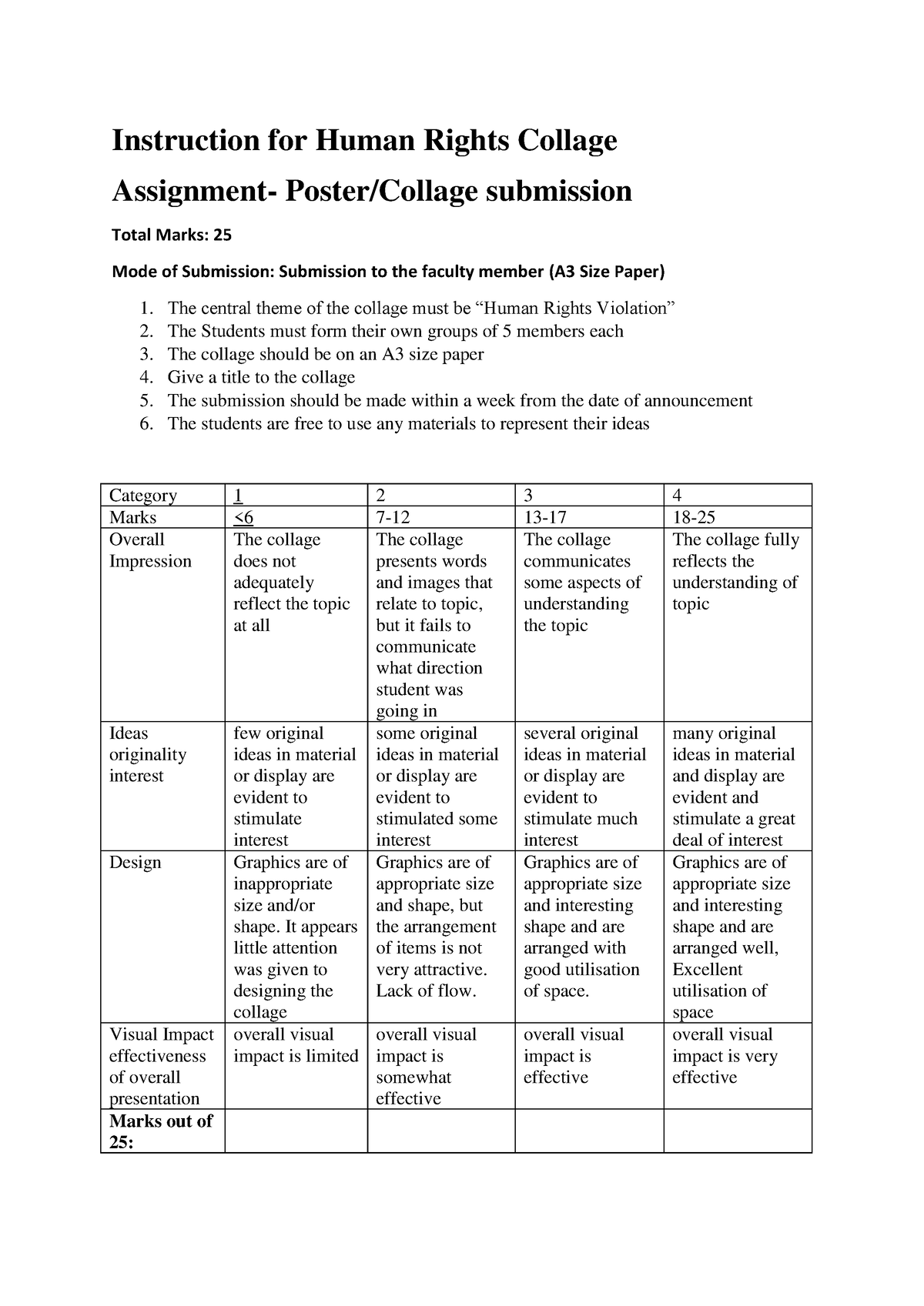 assignment on human rights