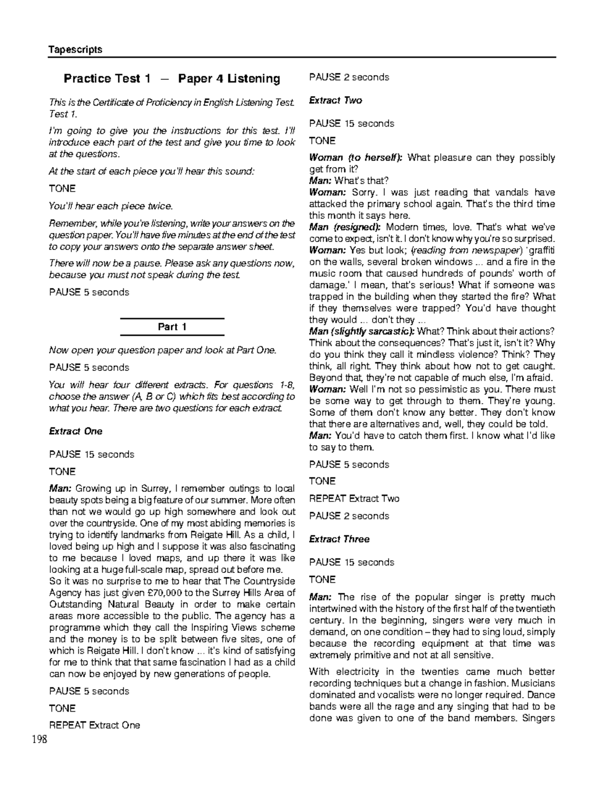 Cpe 3 test ts tapes - Practice Test 1 — Paper 4 Listening This is the ...