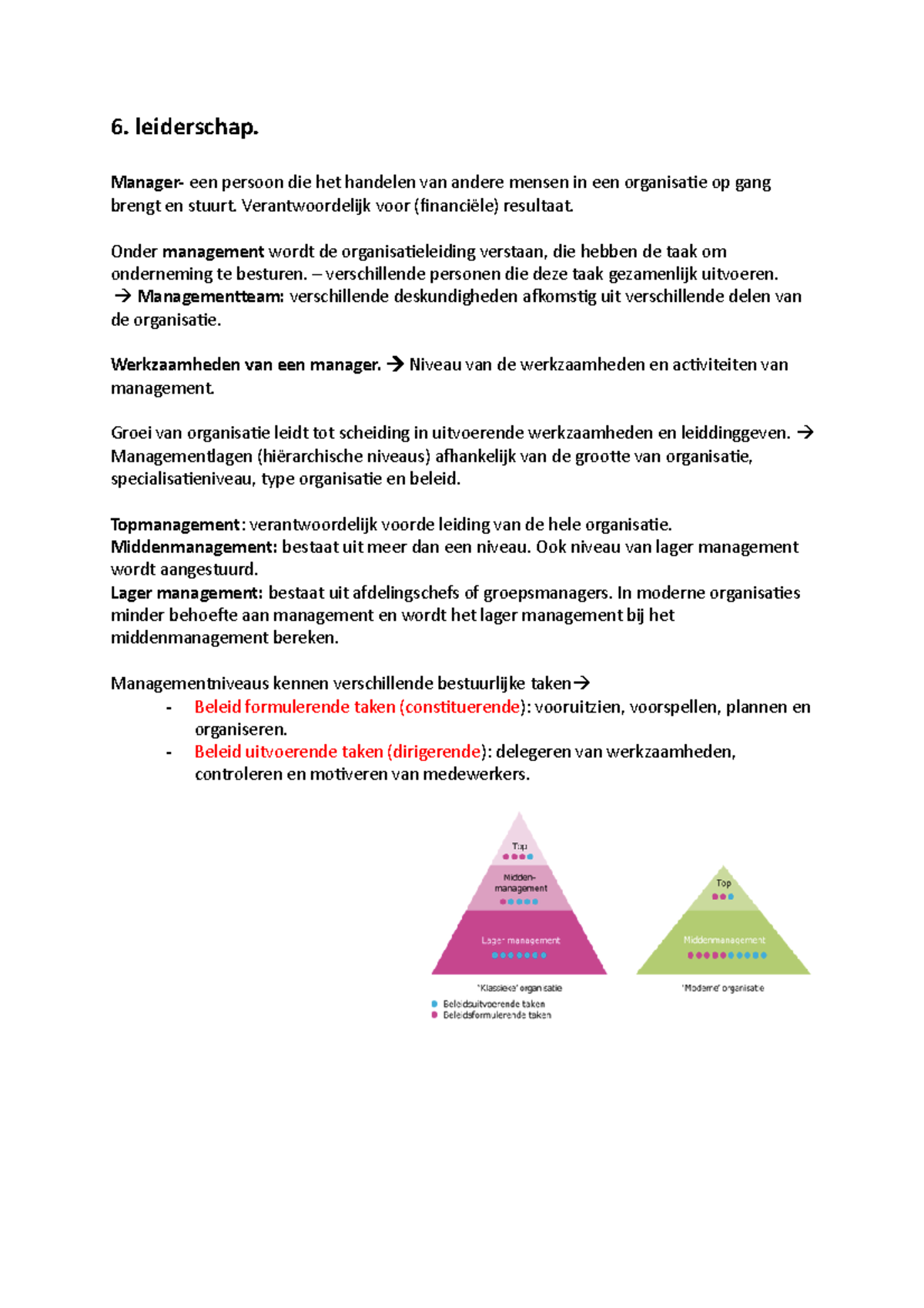 Leiderschap Samenvatting - 6. Leiderschap. Manager- Een Persoon Die Het ...