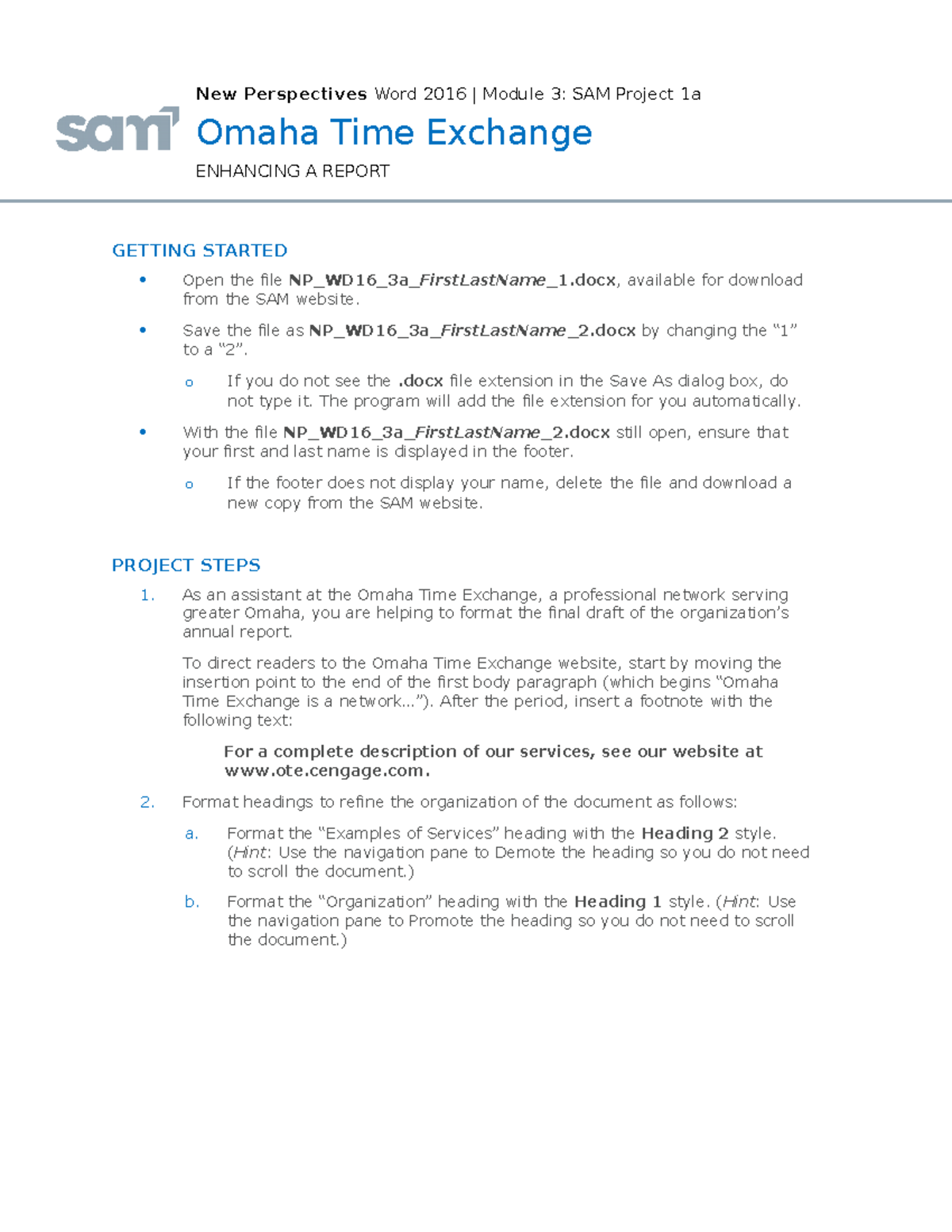 excel Instructions NP WD16 3a - Omaha Time Exchange ENHANCING A REPORT ...
