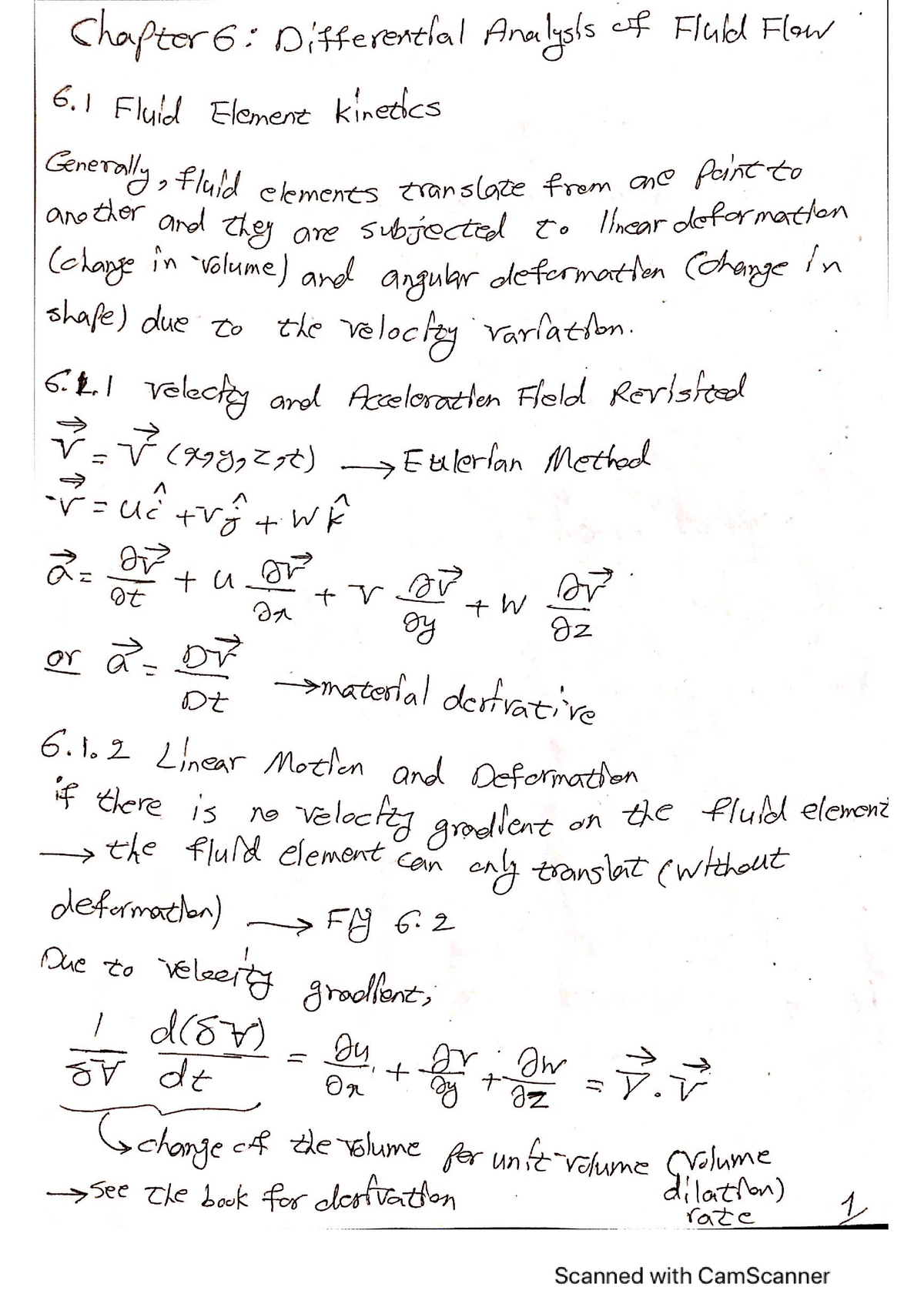 ASE 244 Chapter 6 - fluid mechanics - 2019 - Fluid Mechanics - Studocu