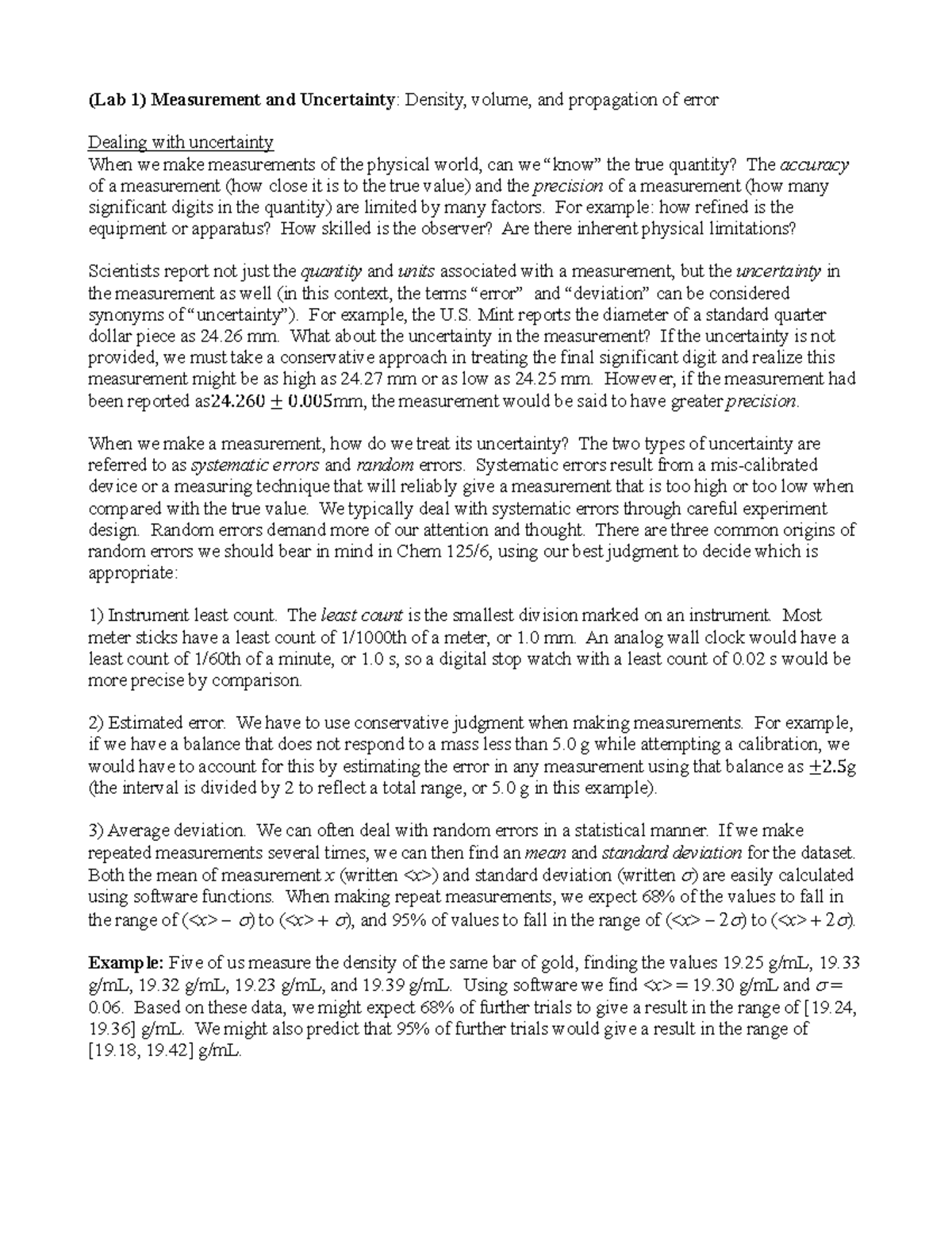 Lab protocols - This document contains the detailed lab instructions ...