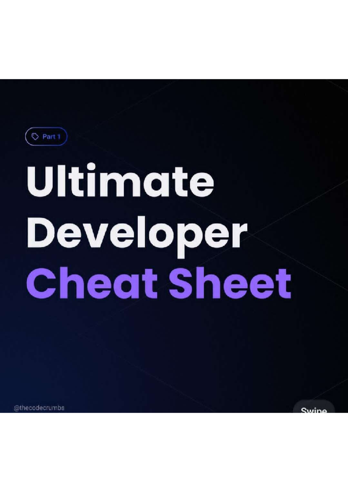 Ultimate Developer Cheat Sheet 1710337404 - MAT 110 - Studocu