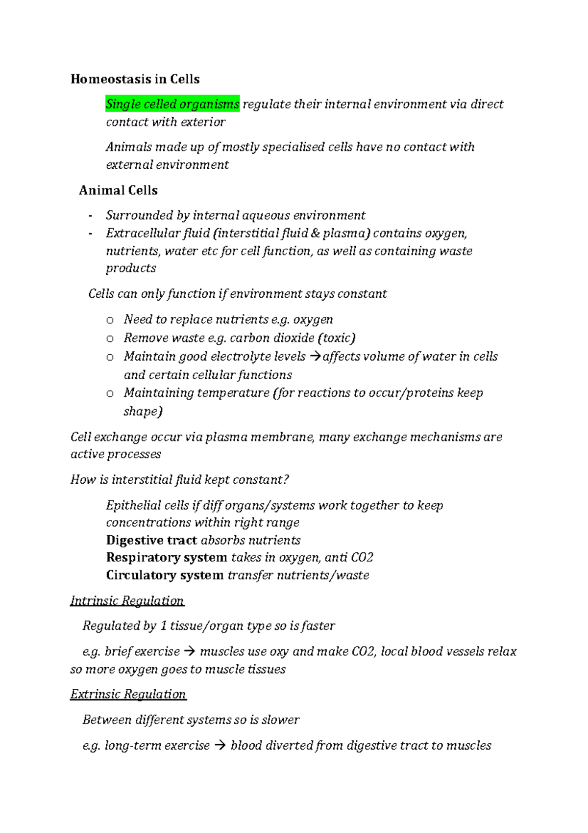 Homeostasis In Cells - Lecture Notes Physiology Notes - Homeostasis In ...