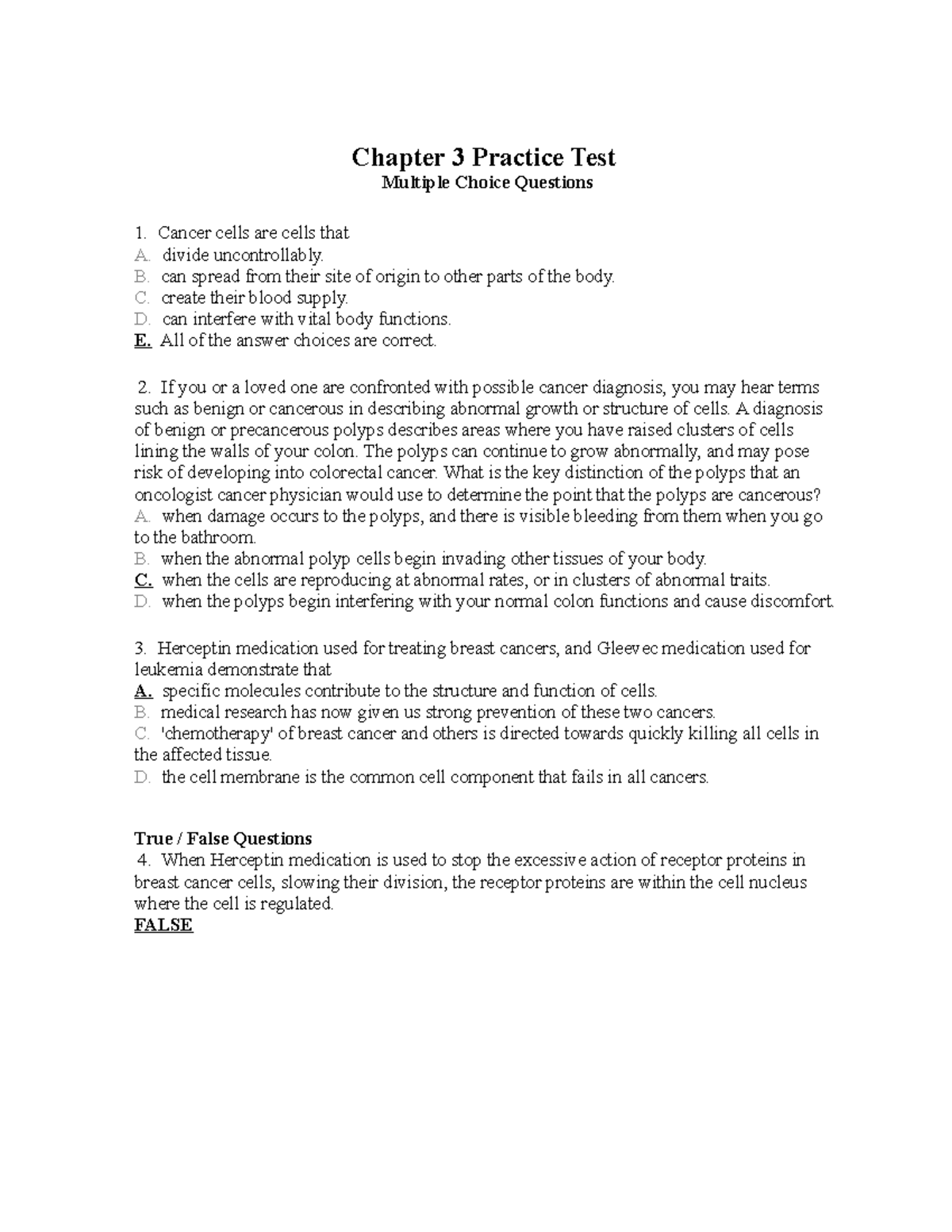 106 Practice test Chapter 3 Chapter 3 Practice Test Multiple Choice