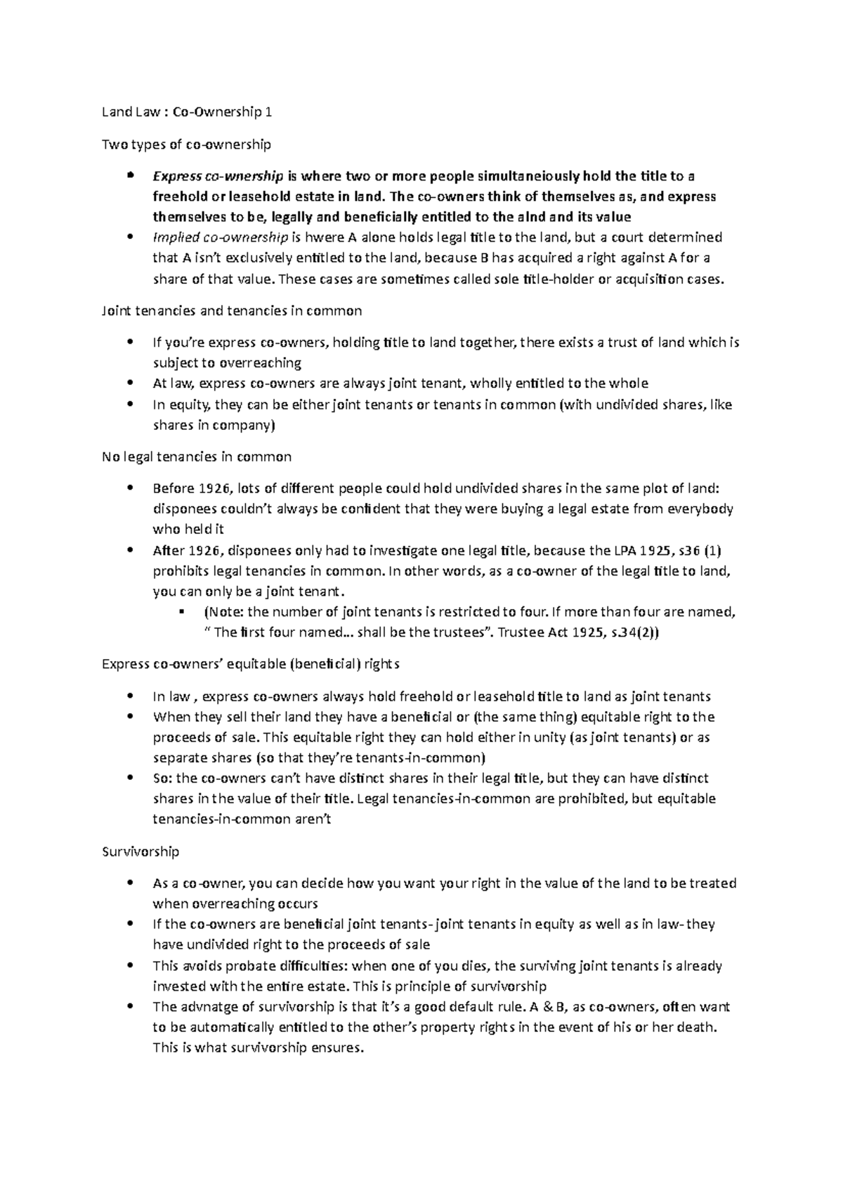 land-law-land-notes-land-law-co-ownership-1-two-types-of-co