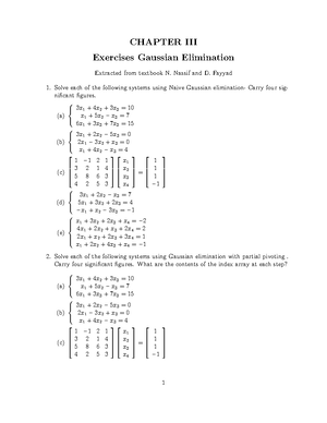 Chapter 5 - Notes - Exercises Chapter 5 NUMERICAL DIFFERENTIATION AND ...