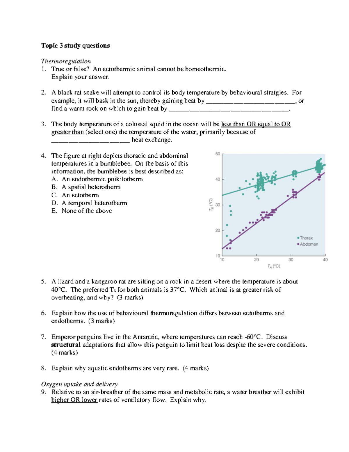 Study questions Topic 3 2023 Topic 3 study questions