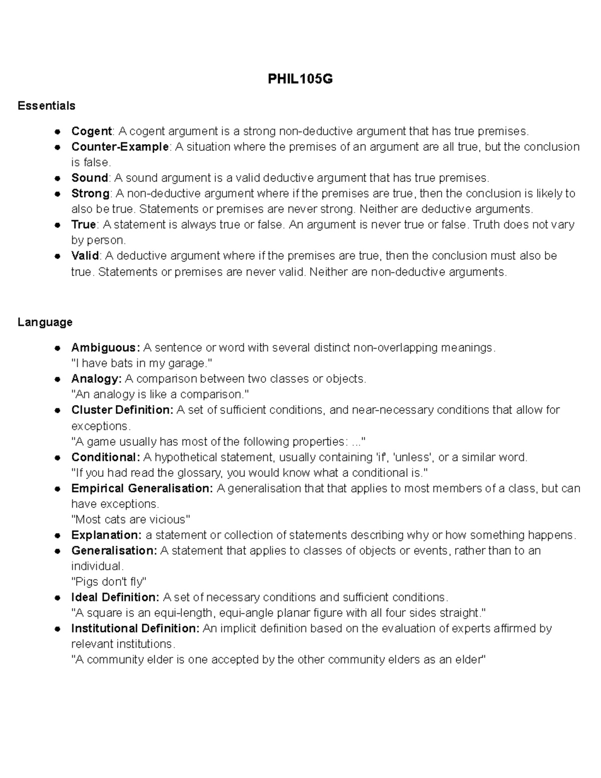 phil105-g-summary-notes-phil105g-essentials-cogent-a-cogent