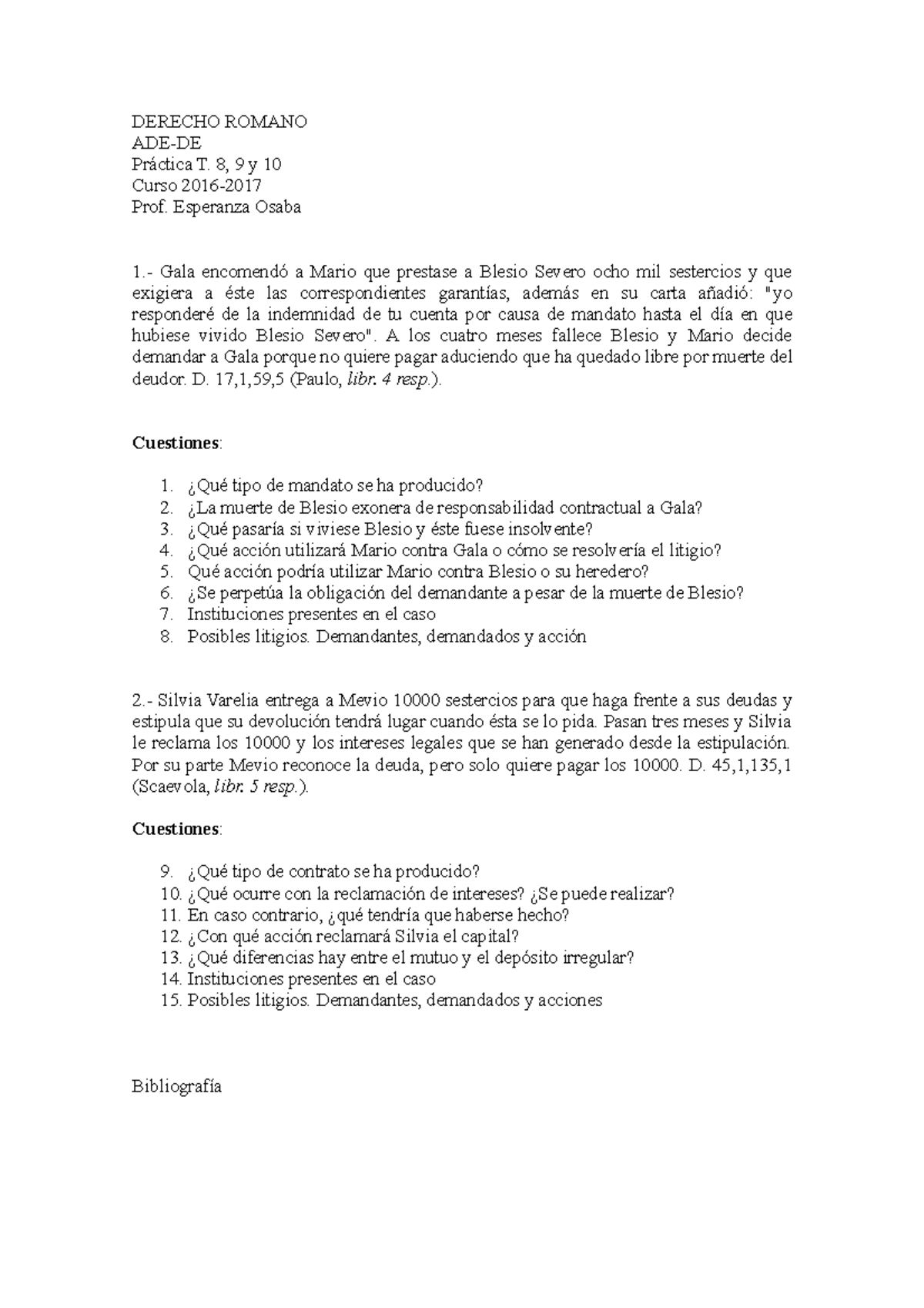 Pr Ã¡ctica T 8 9 Y 10 Practica Temas 8 9 Y 10 Enunciado Derecho Romano Ade De Práctica T 8