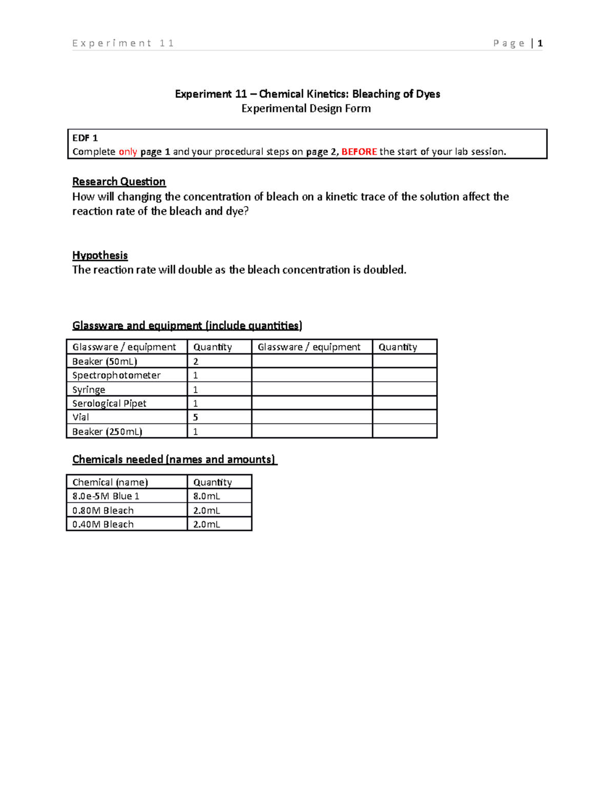 chem 123 experiment 11 edf