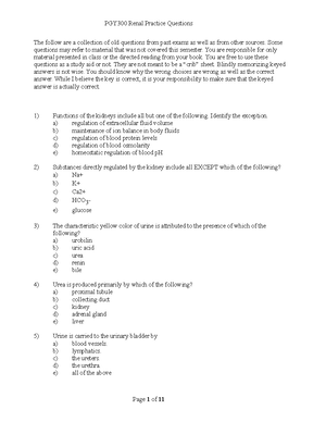 PGY300 GI practive exam 1 - PHYSIOLOGY 300 PRACTICE EXAM 1 1. Which of ...