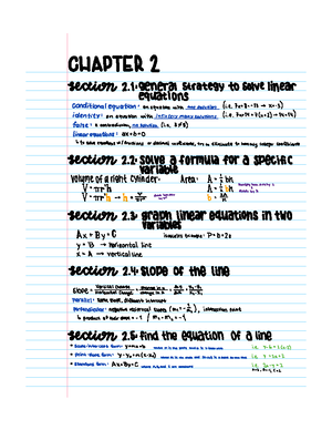 Math Midterm 1 Notes - CHAPTER I PREREQISITES intro to our number ...