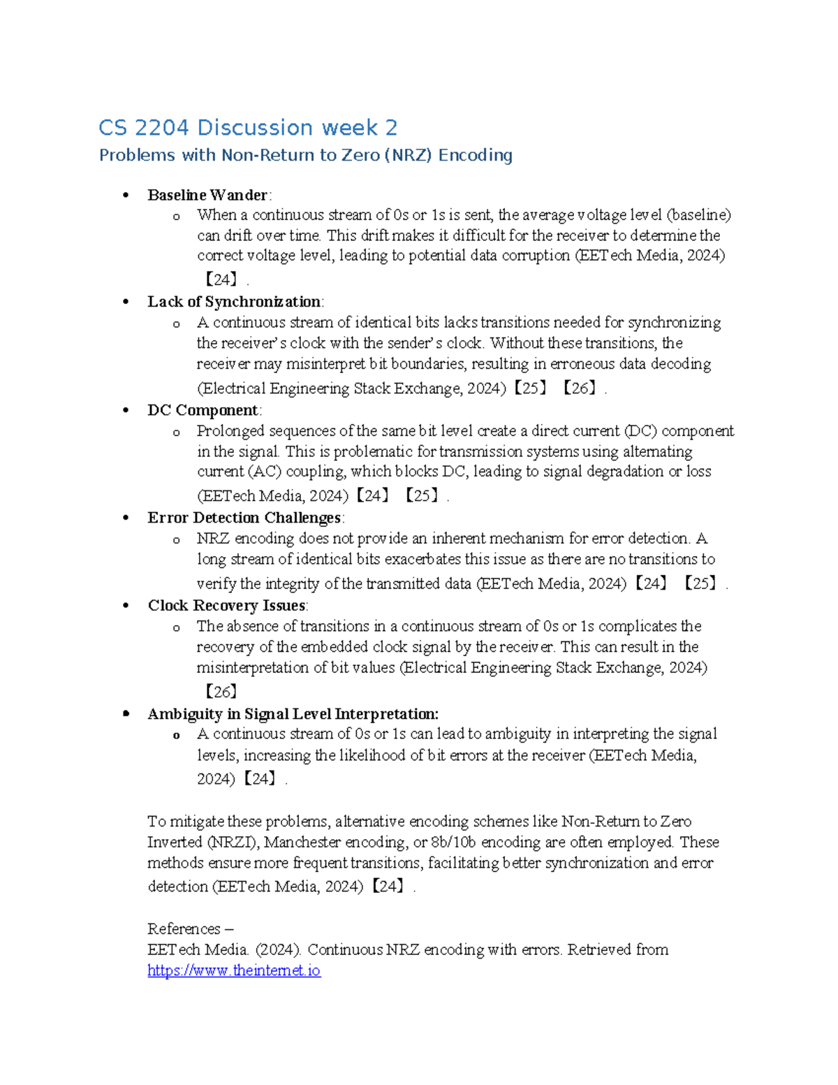 CS 2204 Discussion Week 2 - CS 2204 Discussion Week 2 Problems With Non ...