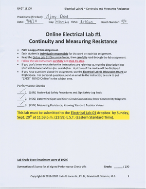 Revised Ajay Dalal - LAB 2 Resistors and Series Circuits - ENGT 181 ...
