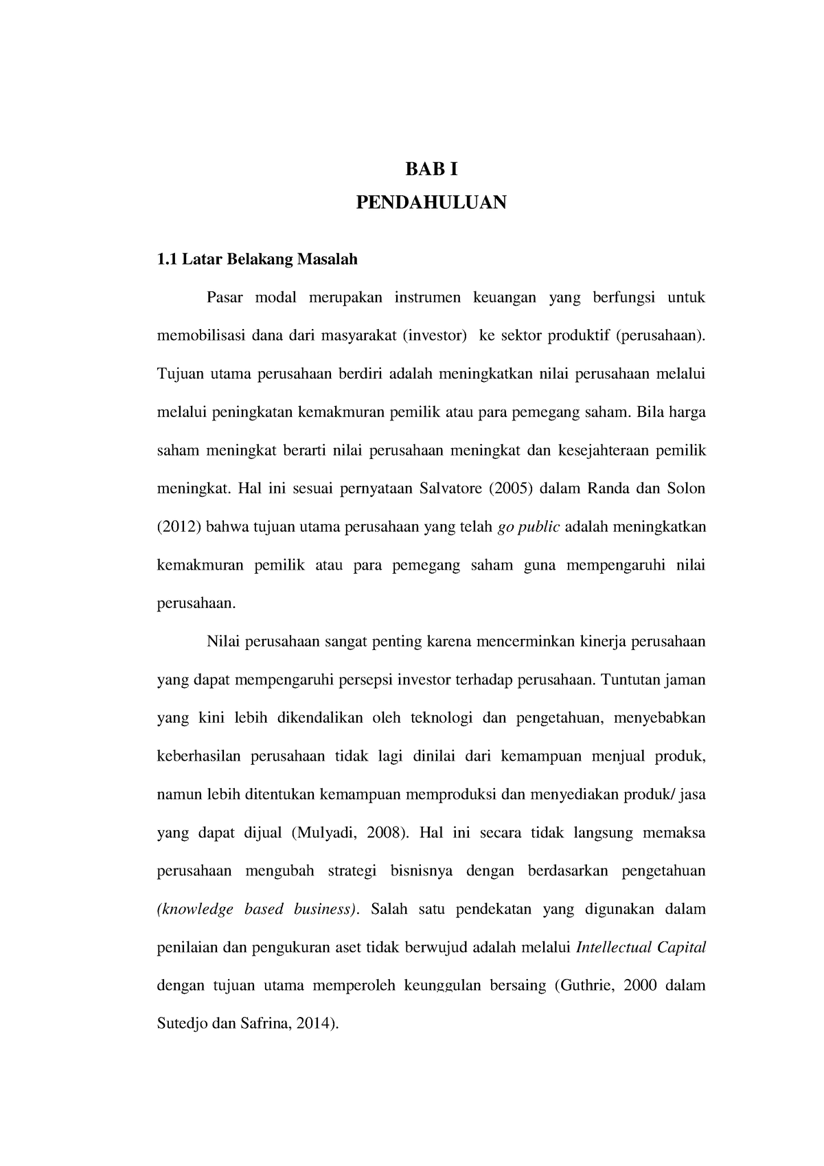 Pengaruh Jenis Industri, Leverage DAN Ukuran Perusahaan Terhadap Nilai ...